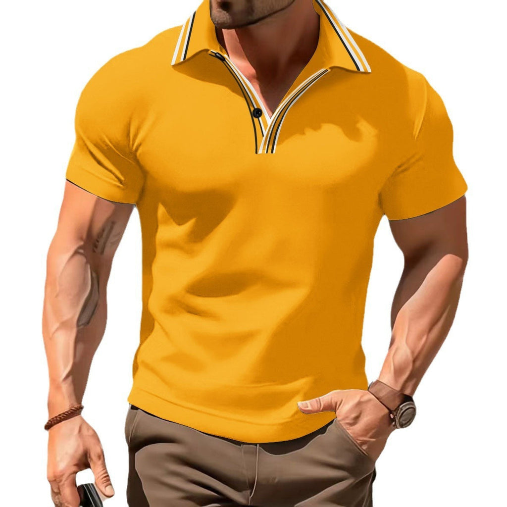 V-neck Button Business Versatile T-shirt
